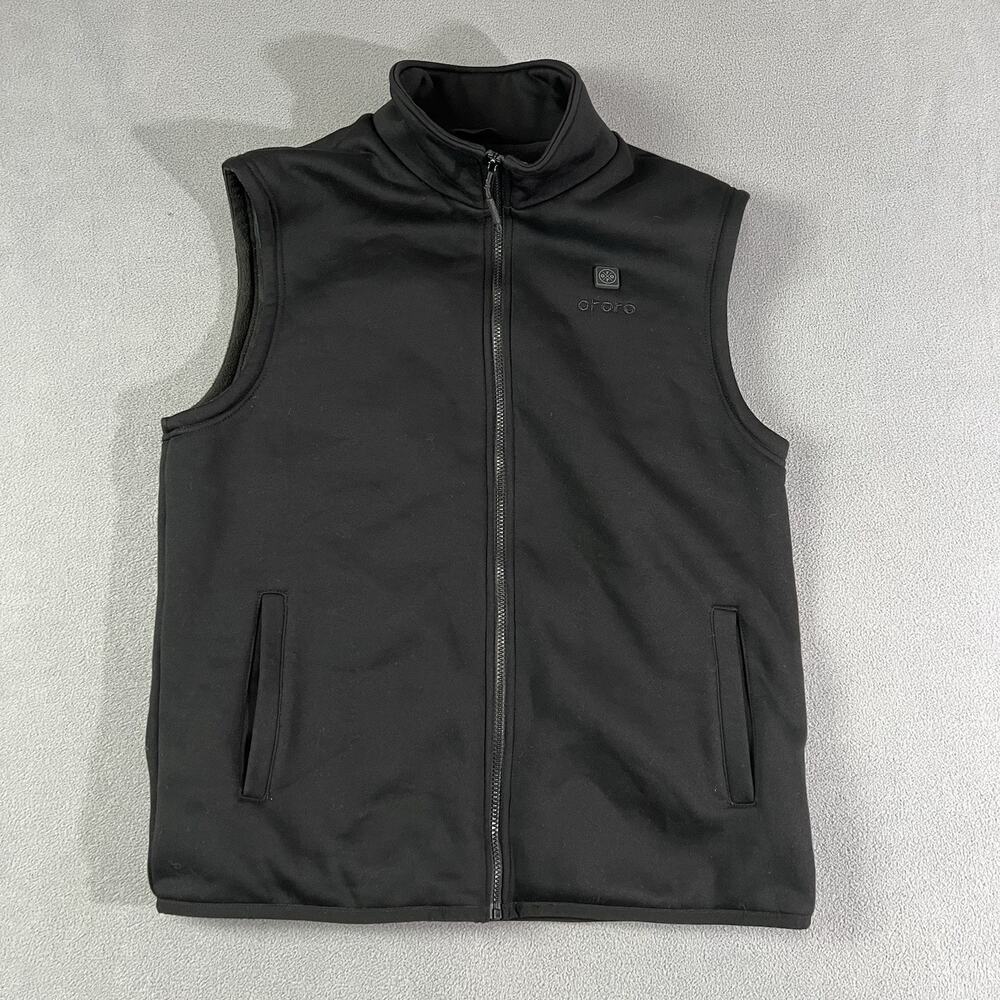 Ororo Vest Mens Large Black Heated Fleece Full Zip NO Battery Outdoor